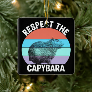 Ornement En Céramique Respectez le capybara amateur de capybara drôle