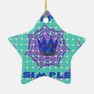 Ornement En Céramique Restez simple : l'art Motif de la Clarté Royale