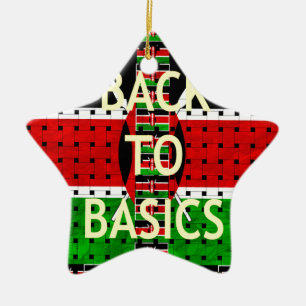 Ornement En Céramique Retour aux bases : Kenya Drapeau Thème de la cultu