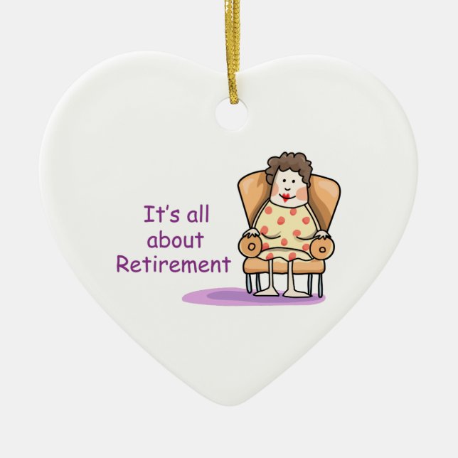 Ornement En Céramique Retraite (Devant)