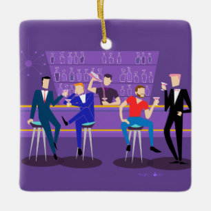 Ornement en céramique Retro Gay Bar