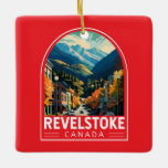 Ornement En Céramique Revelstoke Canada Travel Art Vintage<br><div class="desc">Revelstoke design de déplacement vectoriel rétro. Revelstoke est une ville du sud-est de la Colombie-Britannique,  Canada connu pour le parc national du Mont-Revelstoke.</div>
