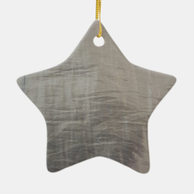 Ornement En Céramique Revêtement en tissu gris argenté (Dos)