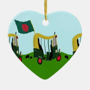 Ornement En Céramique Rickshaw automobiles au Bangladesh