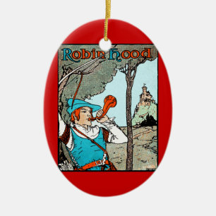 Ornement En Céramique Robin Hood Antique Illustration Joyeux Hommes