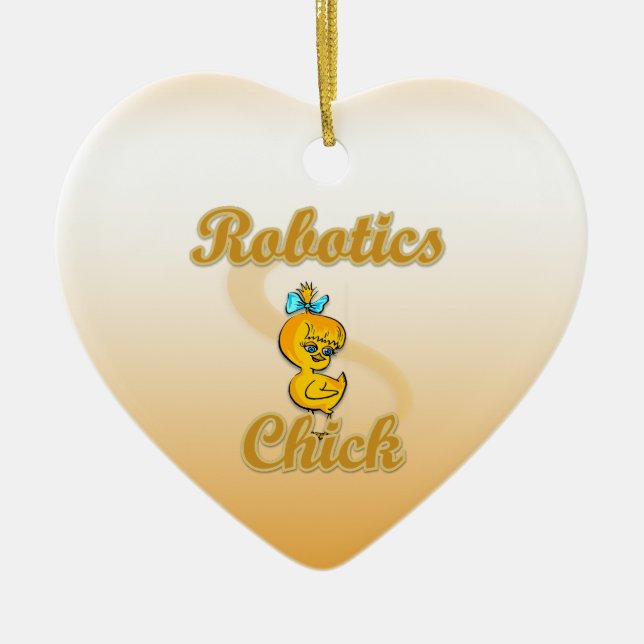 Ornement En Céramique Robotique Chick (Devant)