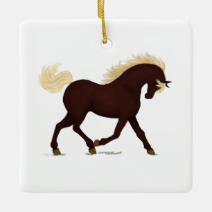 Ornement En Céramique Rocky Mountain Horse Charme équestre Maison ou gra