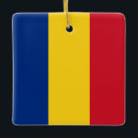 Ornement En Céramique Romania (Romanian) Flag<br><div class="desc">Customizable World Flag Products - Please feel free to add your own text.</div>