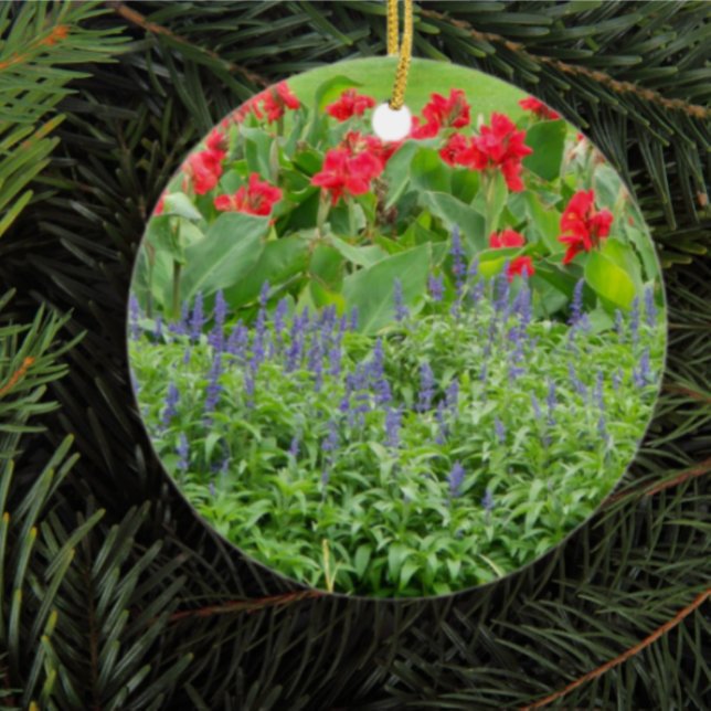 Ornement en céramique ronde photo personnalisée (Créateur téléchargé)