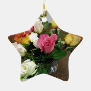 Ornement En Céramique Rose