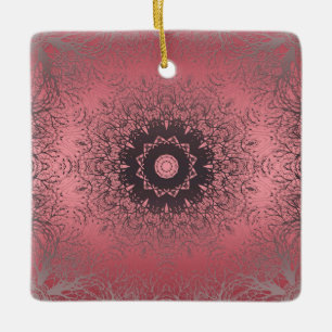 Ornement En Céramique rose et gris