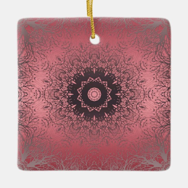 Ornement En Céramique rose et gris (Devant)