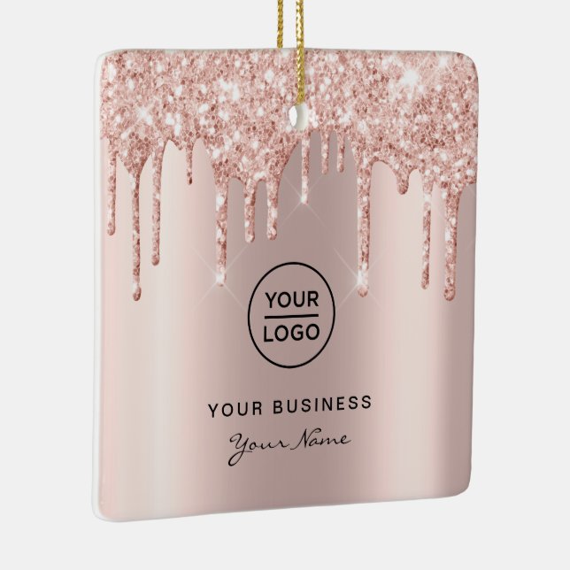 Ornement En Céramique Rose Gold Rose Parties scintillant Drives Lash Noë (Droite)