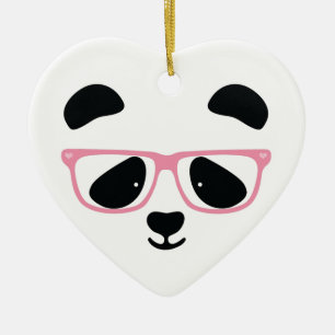Ornement En Céramique Rose mignon de panda