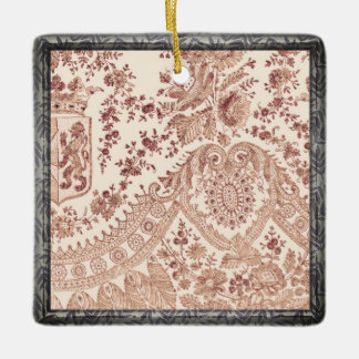 Ornement En Céramique Roses en dentelle rose