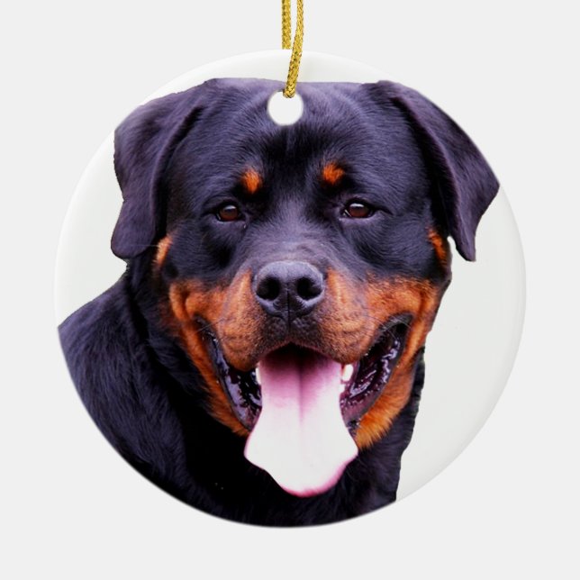 Ornement En Céramique rottweiler (Devant)