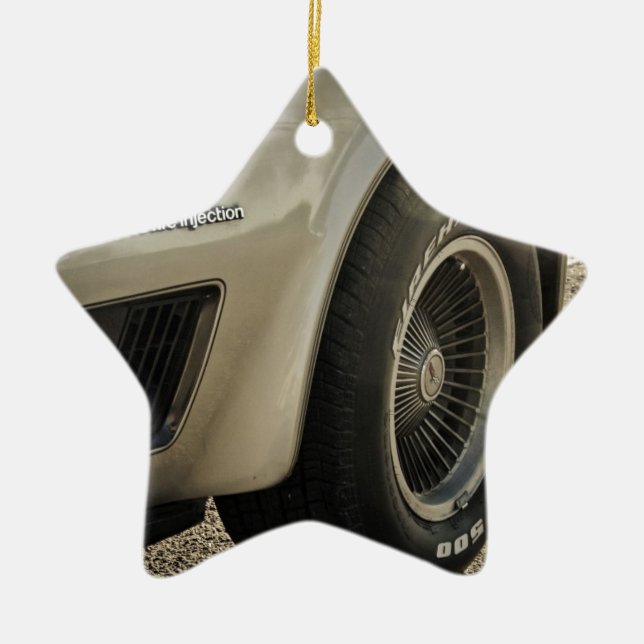 Ornement En Céramique Roue 1982 de l'édition du collecteur de Chevrolet (Devant)