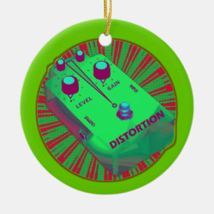 Ornement En Céramique Rouge de vert de pédale de déformation de guitare