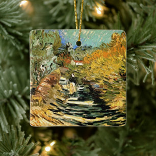 Ornement En Céramique Route à Saint-Rémy, figure féminine de Vincent van