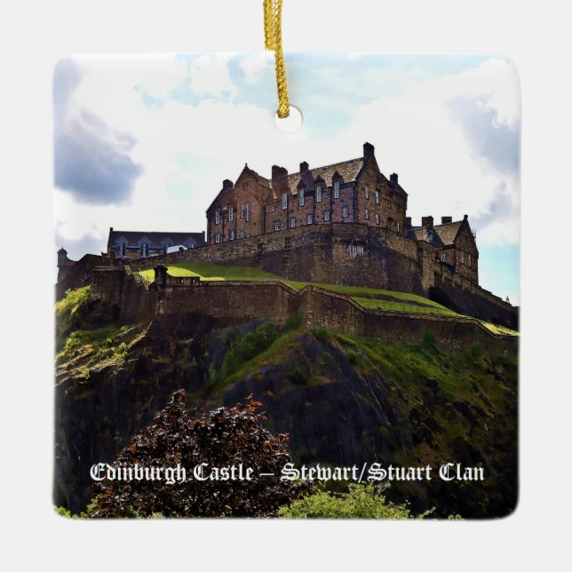 Ornement En Céramique Royal Stuart Scottish Clan Edinburgh Castle Xmas (Devant)