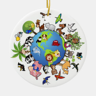Ornement En Céramique Royaume animal pacifique - Animaux autour du monde
