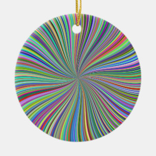 Ornement En Céramique Ruban Coloré Spiral Swirling Art Optique