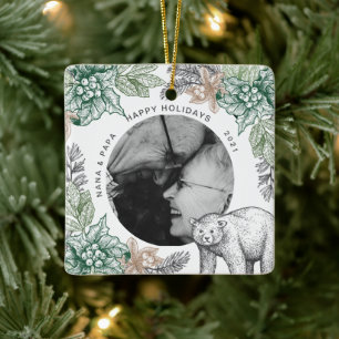 Ornement En Céramique Russe Woodland Grand-parents de vacances Photo