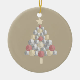 Ornement En Céramique Sable de Noël coloré Arbre de dollars (beige)