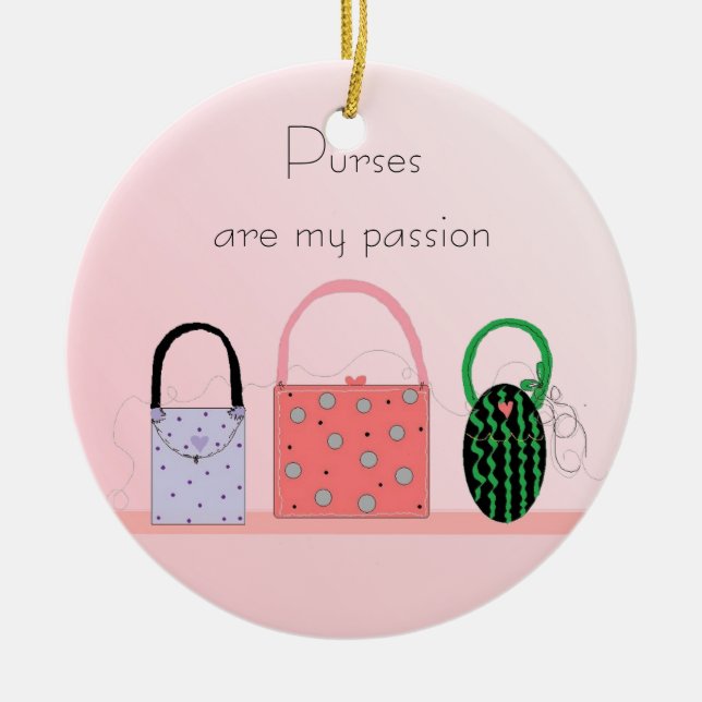 Ornement En Céramique Sacs à main - Ma passion (Devant)
