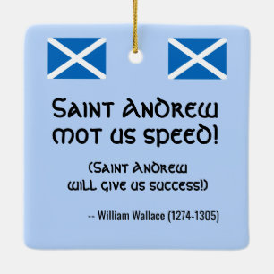 Ornement En Céramique Saint André l'Apôtre et le drapeau de l'Ecosse