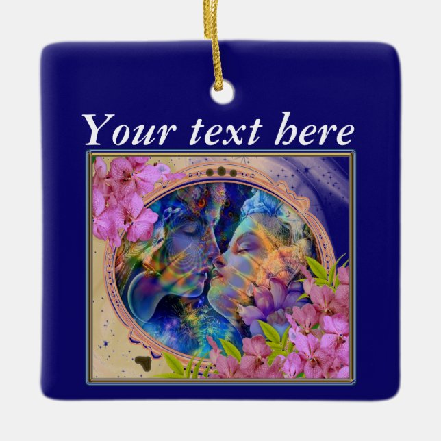 Ornement En Céramique Saint-couple (Devant)