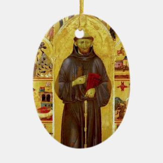 Ornement En Céramique Saint Francis d'iconographie médiévale d'Assisi