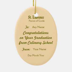 Ornement En Céramique Saint-Laurent de Rome (PM 04)