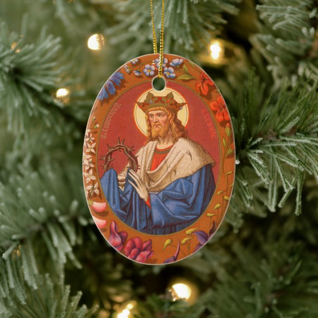 Ornement En Céramique Saint-Louis IX le roi (PM 05) (Arbre)