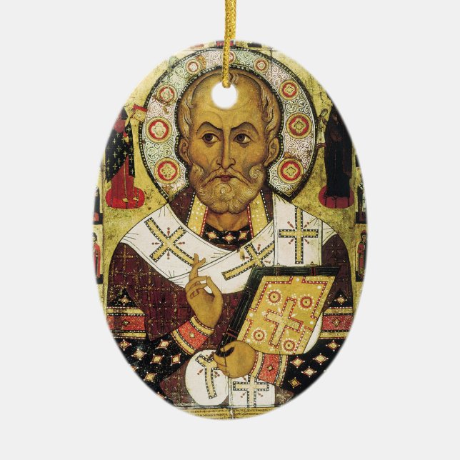 Ornement En Céramique Saint Nicolas Père Noël (Devant)