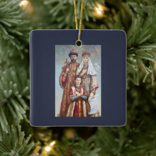 Ornement En Céramique Saints martyrs royaux Nicolas II Saints orthodoxes