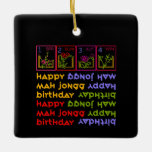 Ornement En Céramique Saisons Mah Jongg Anniversaire<br><div class="desc">Surprenez vos amis avec ce design d'anniversaire animé de Mah Jongg. Disponible sur cartes,  magnets,  boutons et plus encore.</div>