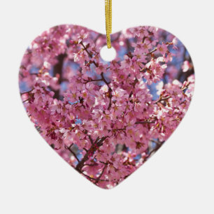 Ornement En Céramique Sakura Pink Cherry Blossom Sky
