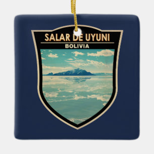 Ornement En Céramique Salar de Uyuni Bolivie Insigne d'art de voyage
