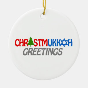 ORNEMENT EN CÉRAMIQUE SALUTATIONS DE CHRISTMUKKAH - .PNG