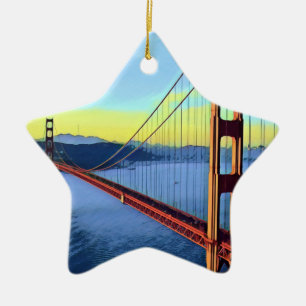 Ornement En Céramique San Francisco - GOLDEN GATE - Pont