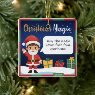 Ornement En Céramique Santa Christmas Ornament
