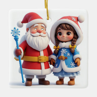 Ornement En Céramique 🎅 Santa Fêtes de fin d'hiver Magie ❄️