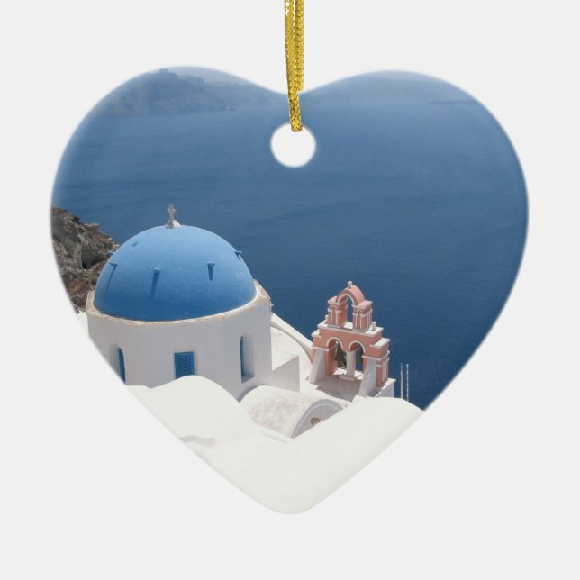 Ornement En Céramique Santorin Grèce (Devant)