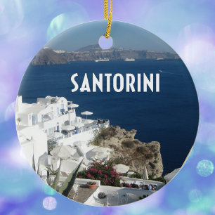 Ornement En Céramique Santorini Grèce