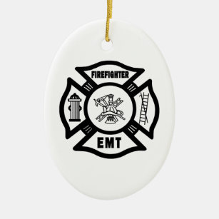 Ornement En Céramique Sapeur-pompier EMT