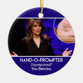 Ornement En Céramique Sarah Palin un Ornament_2 Main-o-Rapide