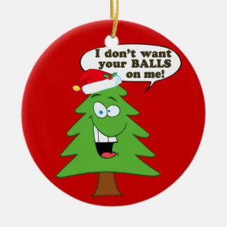 Ornement En Céramique Sauvez les arbres de Noël !