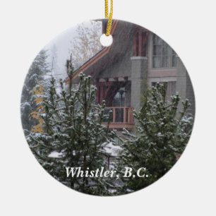 Ornement En Céramique Scène de neige à Whistler, C.-B.