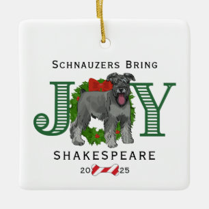 Ornement En Céramique Schnauzers Apporter Joy Wreath